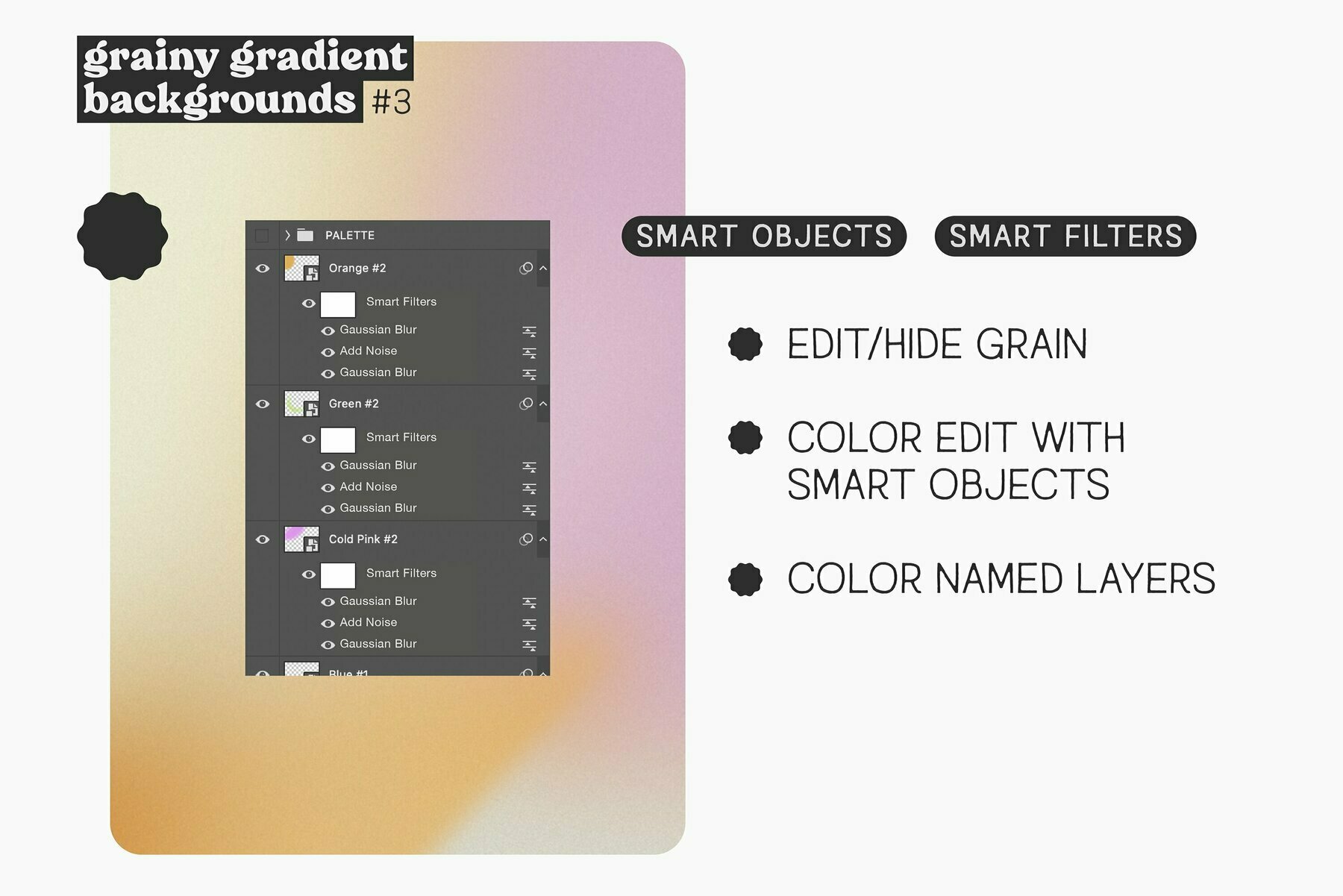 Grainy Gradient Backgrounds  3 2
