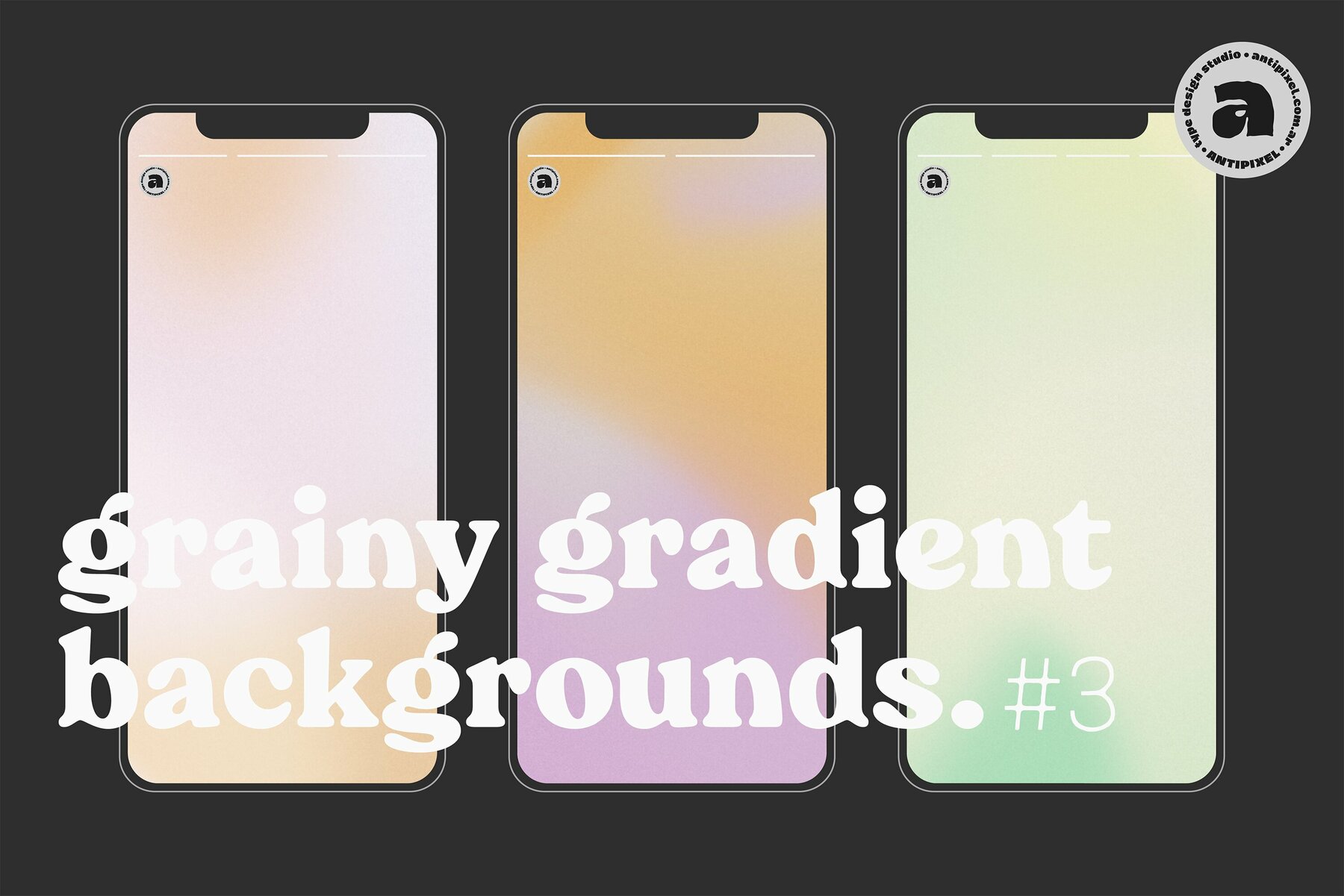 Grainy Gradient Backgrounds  3 8