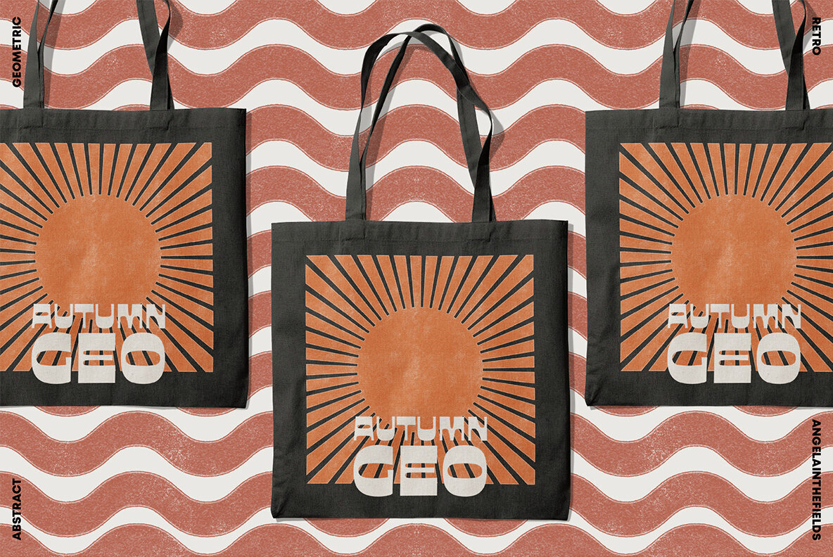 Autumn Retro Geo Objects 2