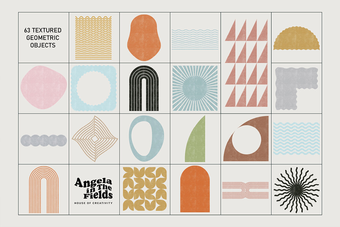 Autumn Retro Geo Objects 3