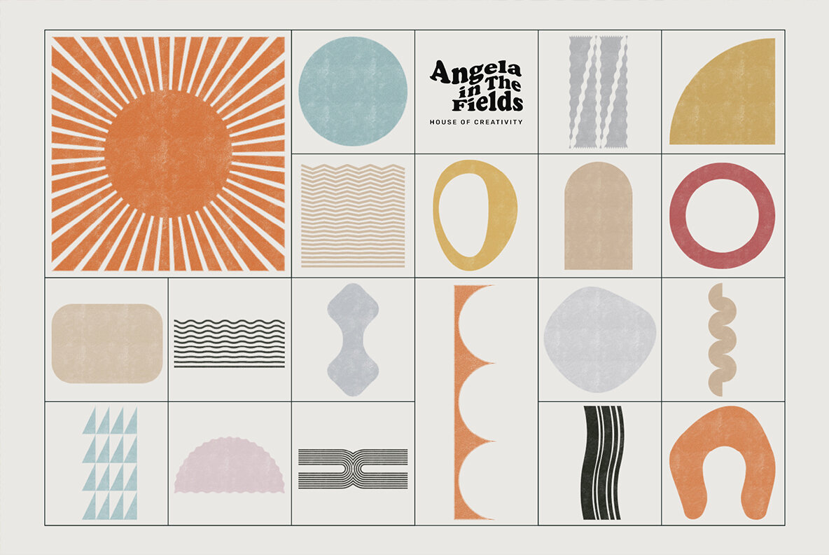 Autumn Retro Geo Objects 6