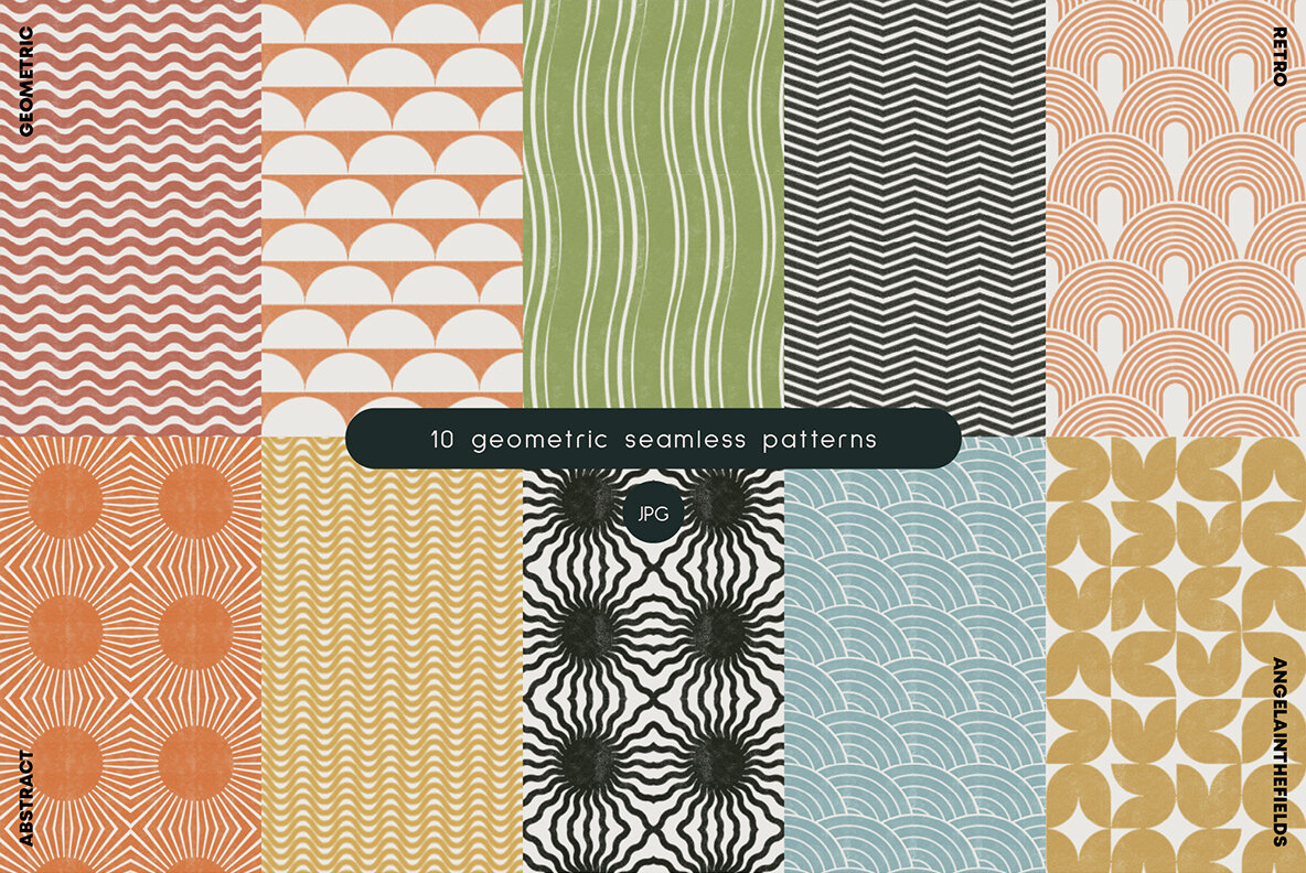 Autumn Retro Geo Objects 7