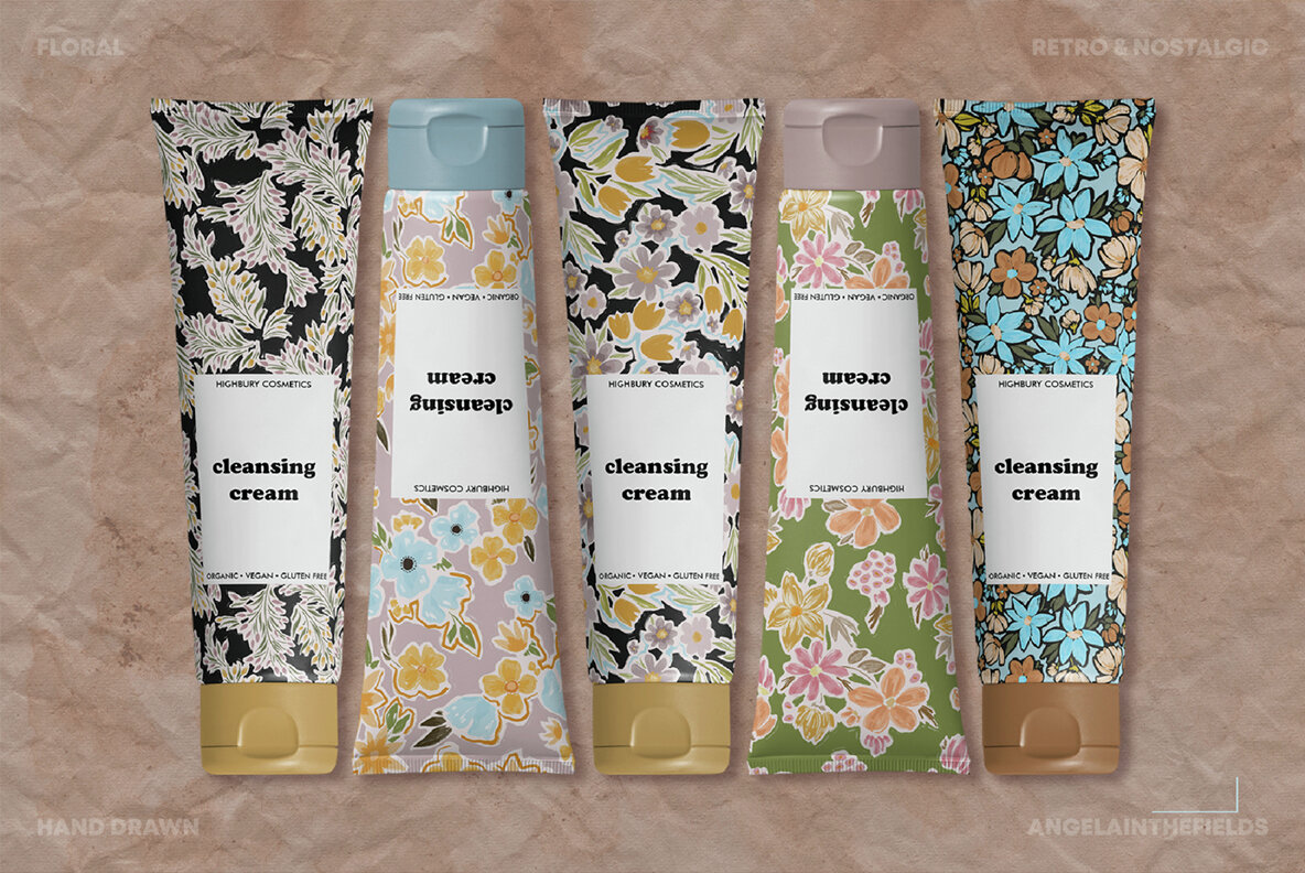 Autumn Garden Retro Floral Patterns 5