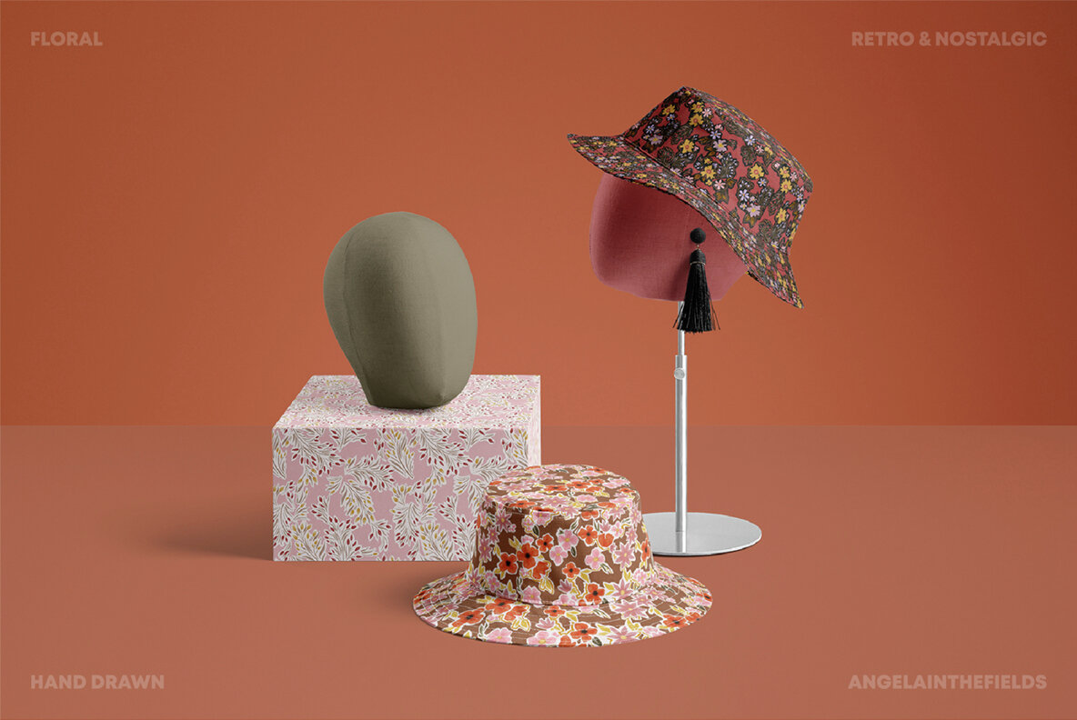 Autumn Garden Retro Floral Patterns 7