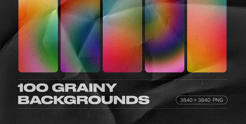 Grainy Backgrounds   100 Retro Gradients Pack
