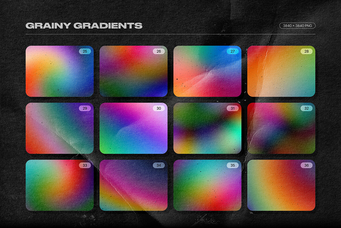 Grainy Backgrounds   100 Retro Gradients Pack 8