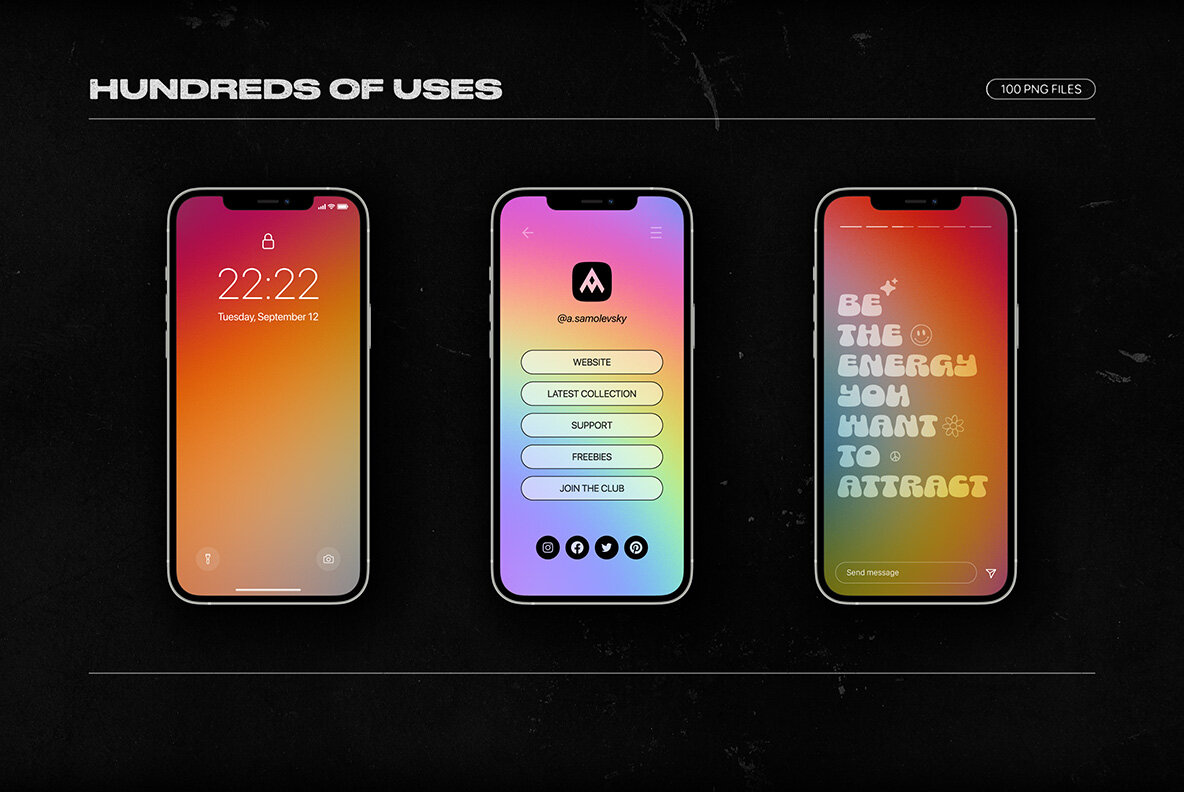 Grainy Backgrounds   100 Retro Gradients Pack 11