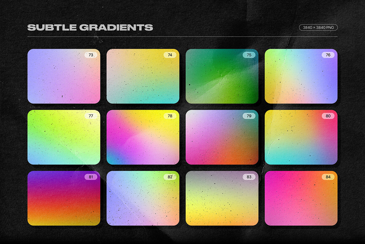 Grainy Backgrounds   100 Retro Gradients Pack 16