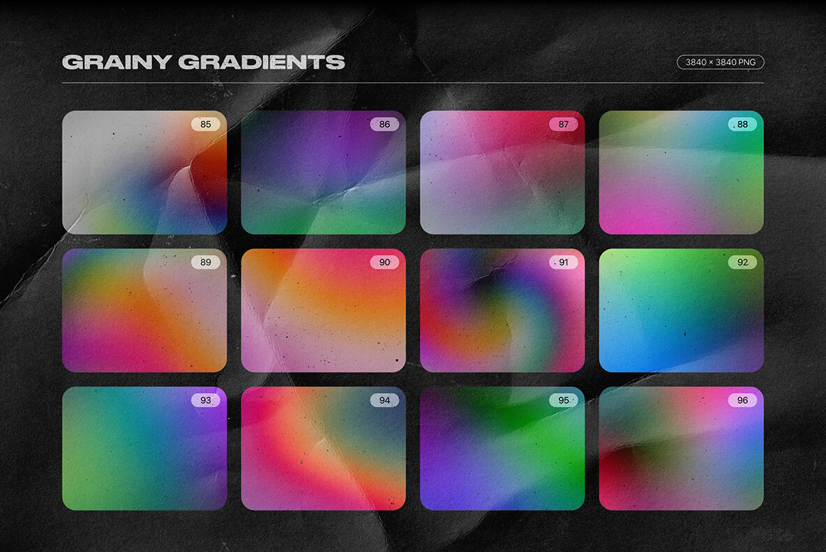 Grainy Backgrounds   100 Retro Gradients Pack 18
