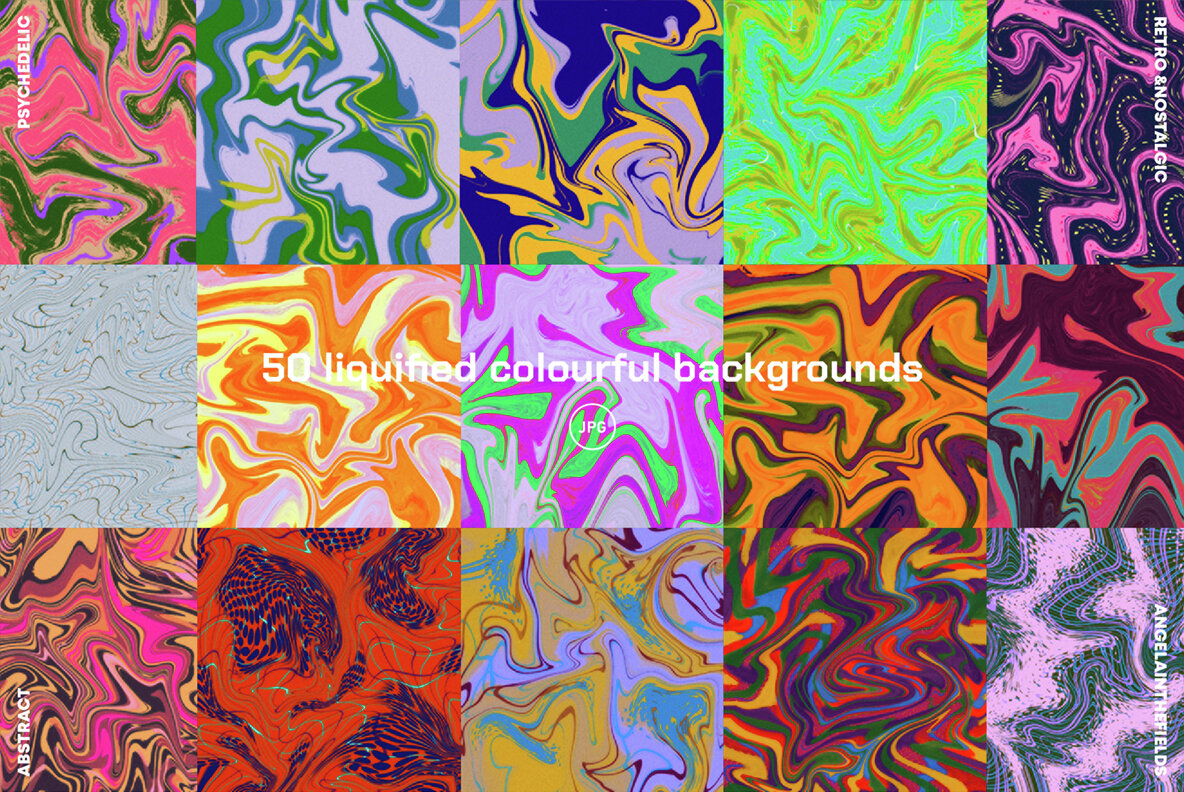 50 Liquid Retro Textures 3600px 6