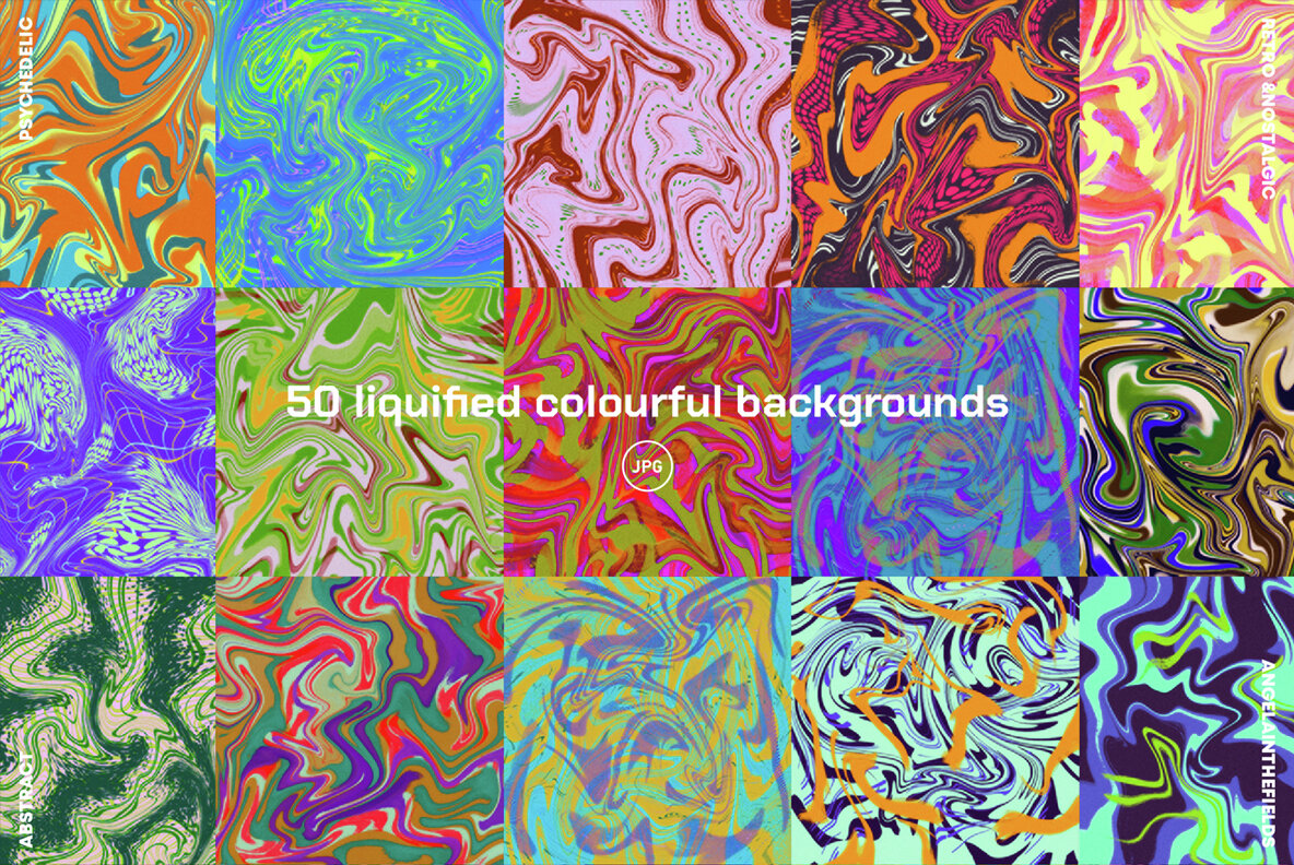 50 Liquid Retro Textures 3600px 7