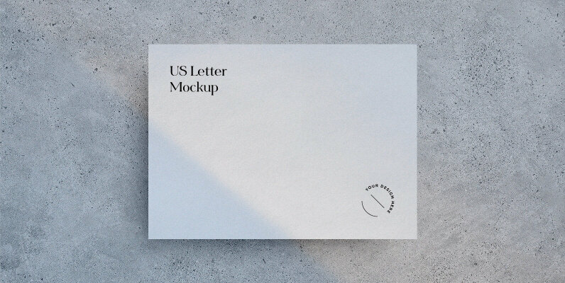 Minimal US Letter Paper Mockup Vol 2