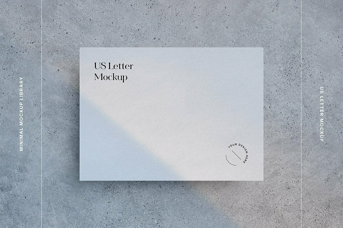 Minimal US Letter Paper Mockup Vol 2 Minimal US Letter Paper Mockup Vol 2