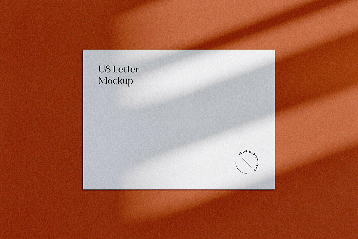 Minimal US Letter Paper Mockup Vol 2 Minimal US Letter Paper Mockup Vol 2