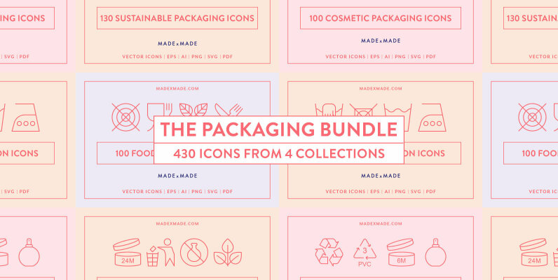 4x Packaging Icons Bundle
