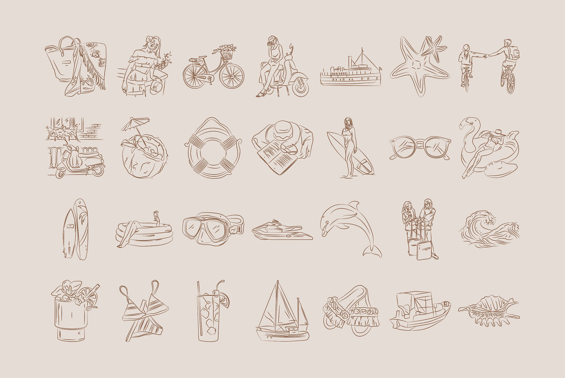 Travel Illustration Set 6