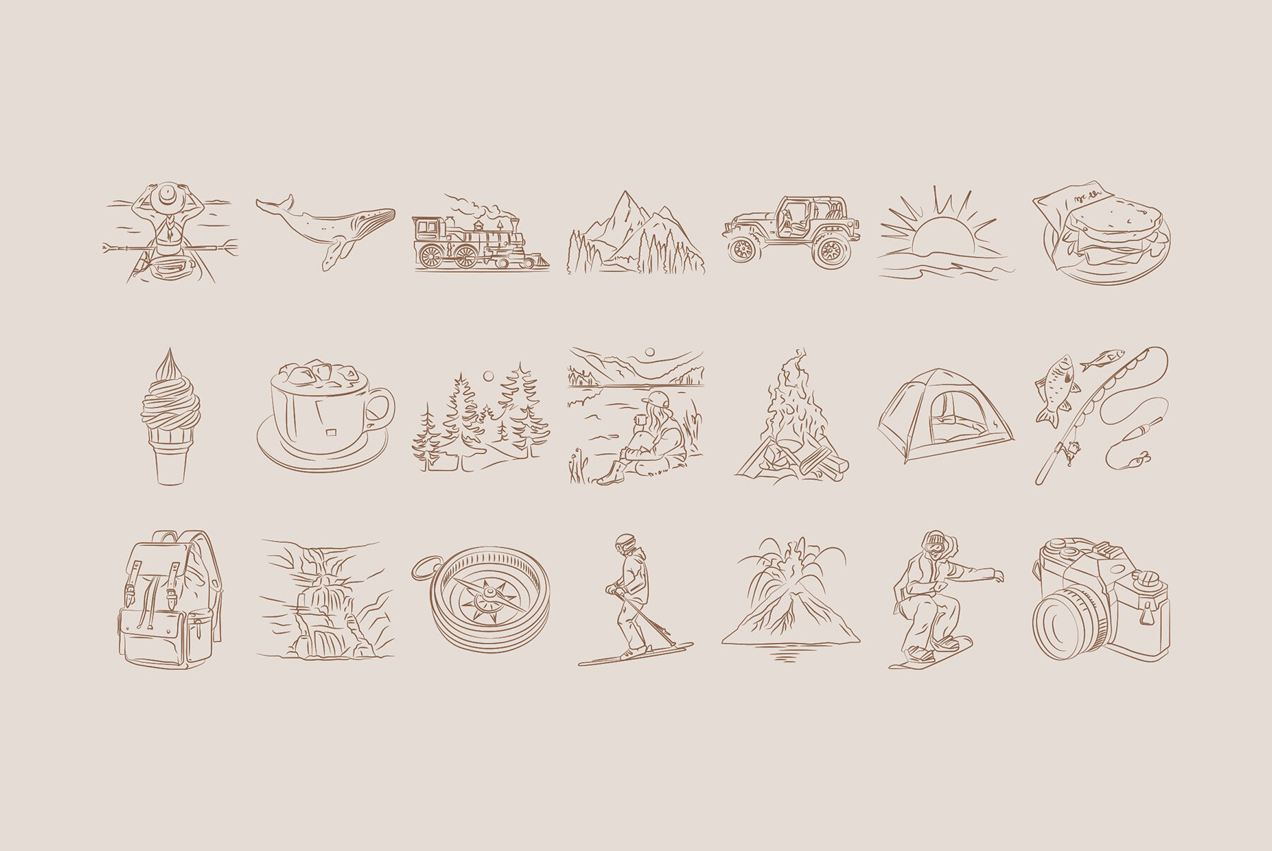 Travel Illustration Set 14