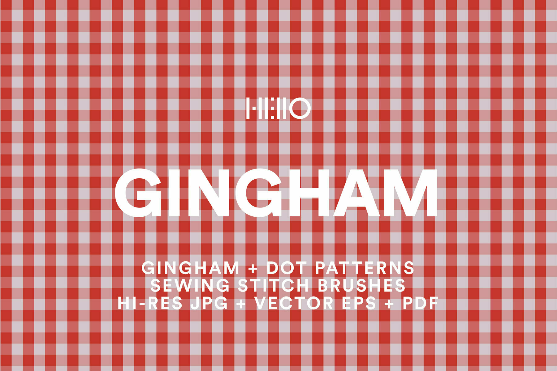 Gingham and Micro Dot Patterns plus Stitch Brushes 1