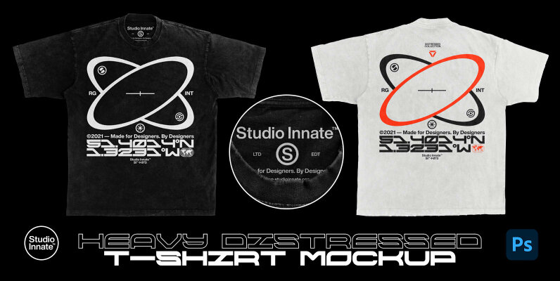 Heavy Distressed T Shirt Mockup