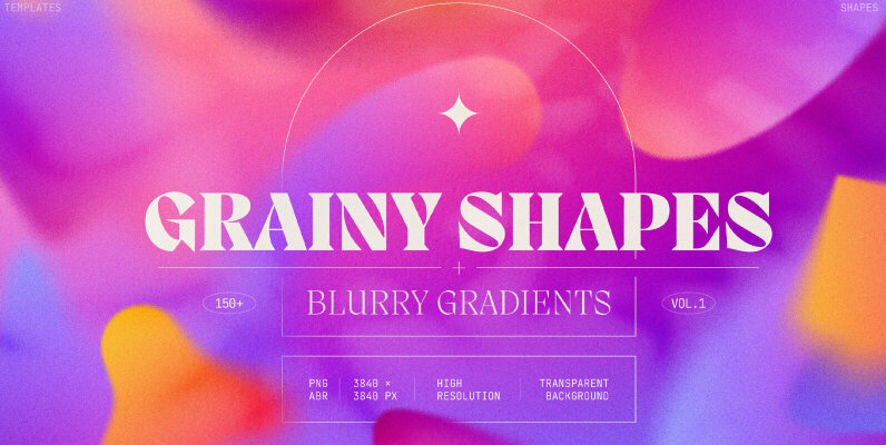 Grainy Shapes and Blurry Gradients Collection