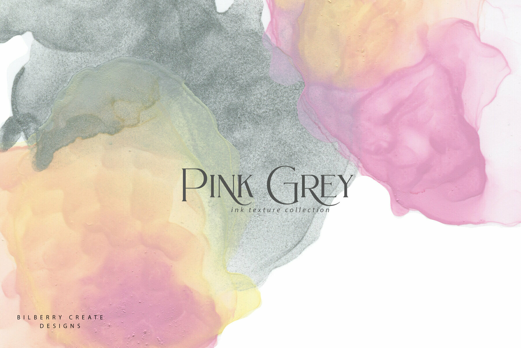 Pink Grey Ink Texture Collection 1