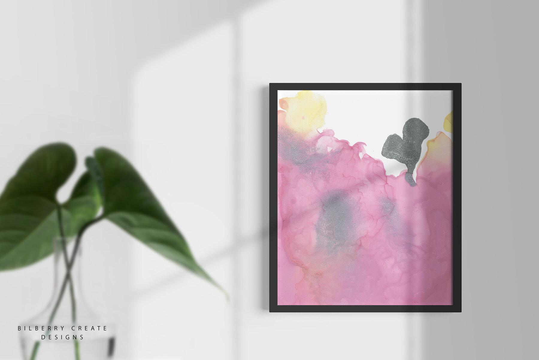 Pink Grey Ink Texture Collection 6