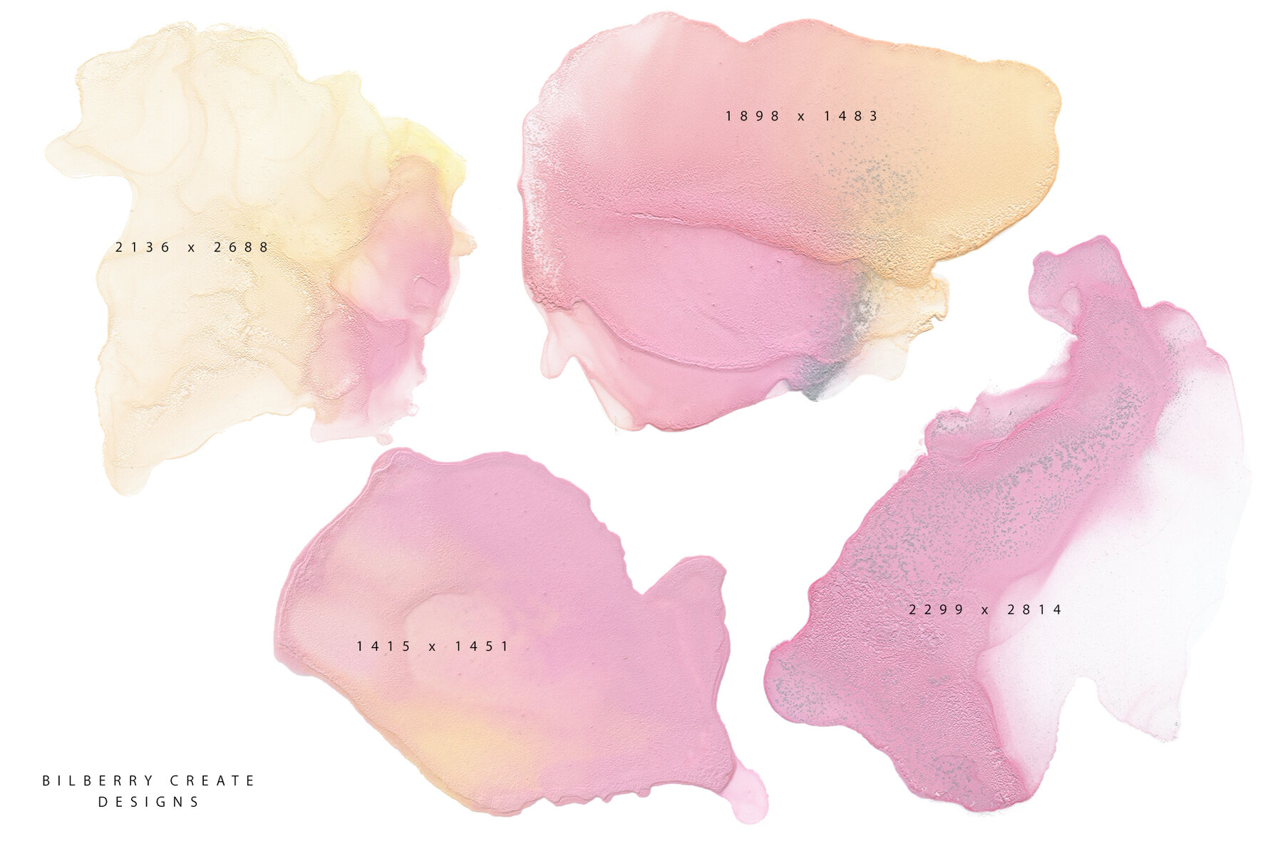 Pink Grey Ink Texture Collection 8