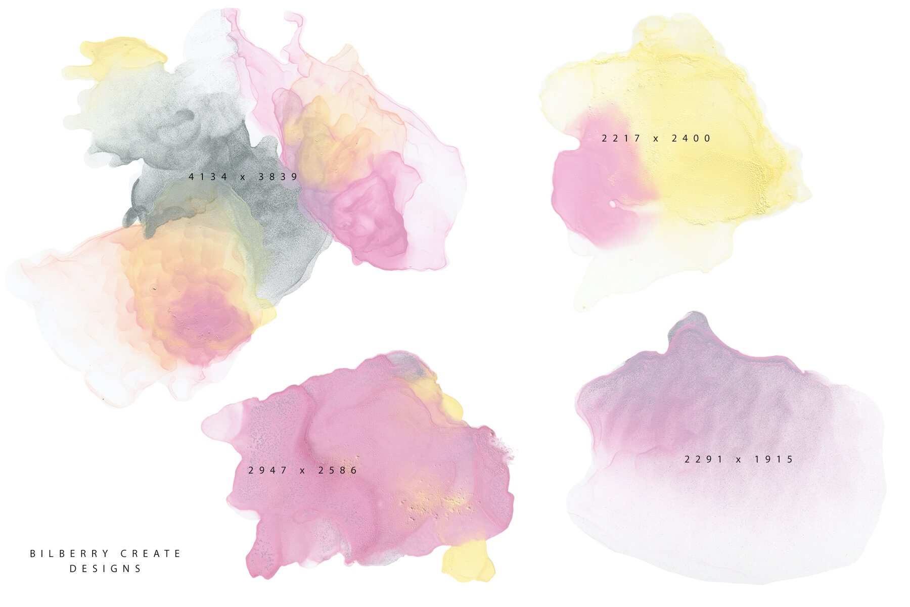 Pink Grey Ink Texture Collection 9