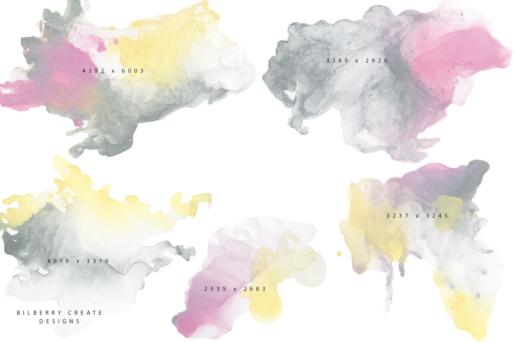 Pink Grey Ink Texture Collection 10