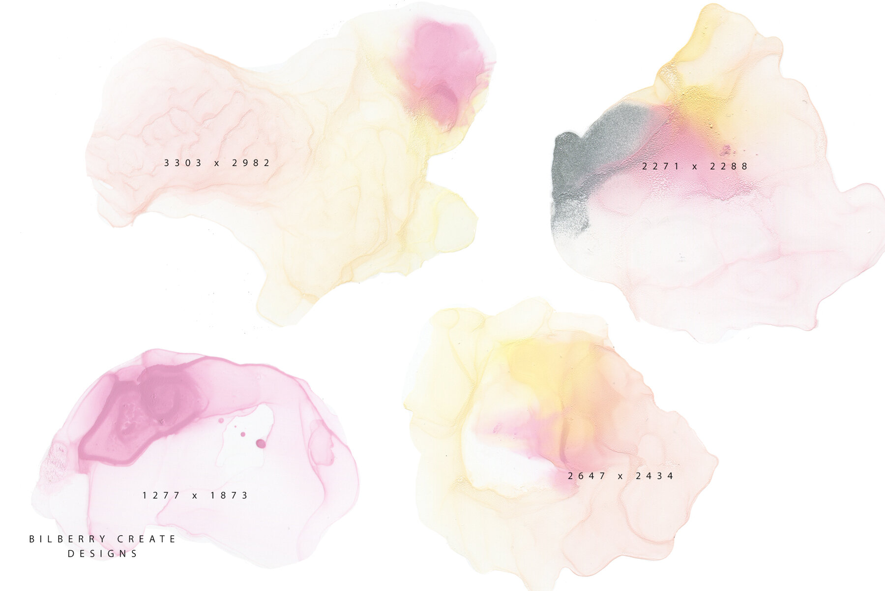 Pink Grey Ink Texture Collection 13