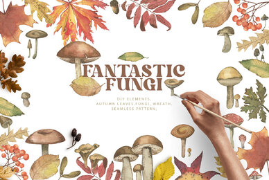 Watercolour Fantastic Fungi