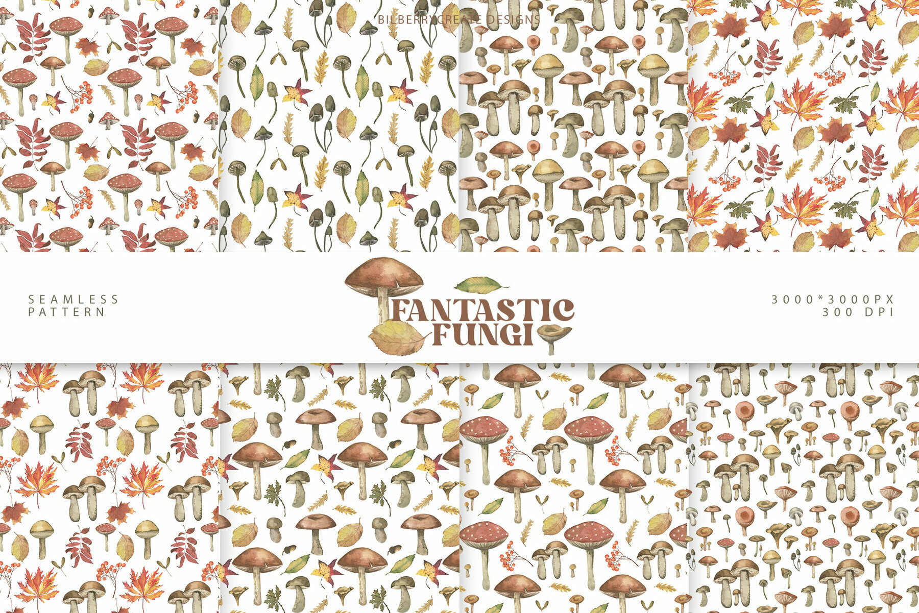 Watercolour Fantastic Fungi 4