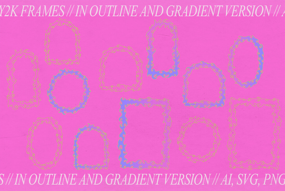 Y2K Themed Clipart Set 10