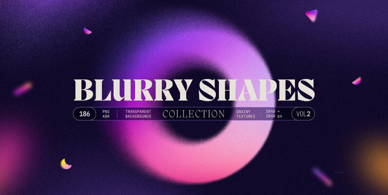 Blurry Gradient Shapes Collection