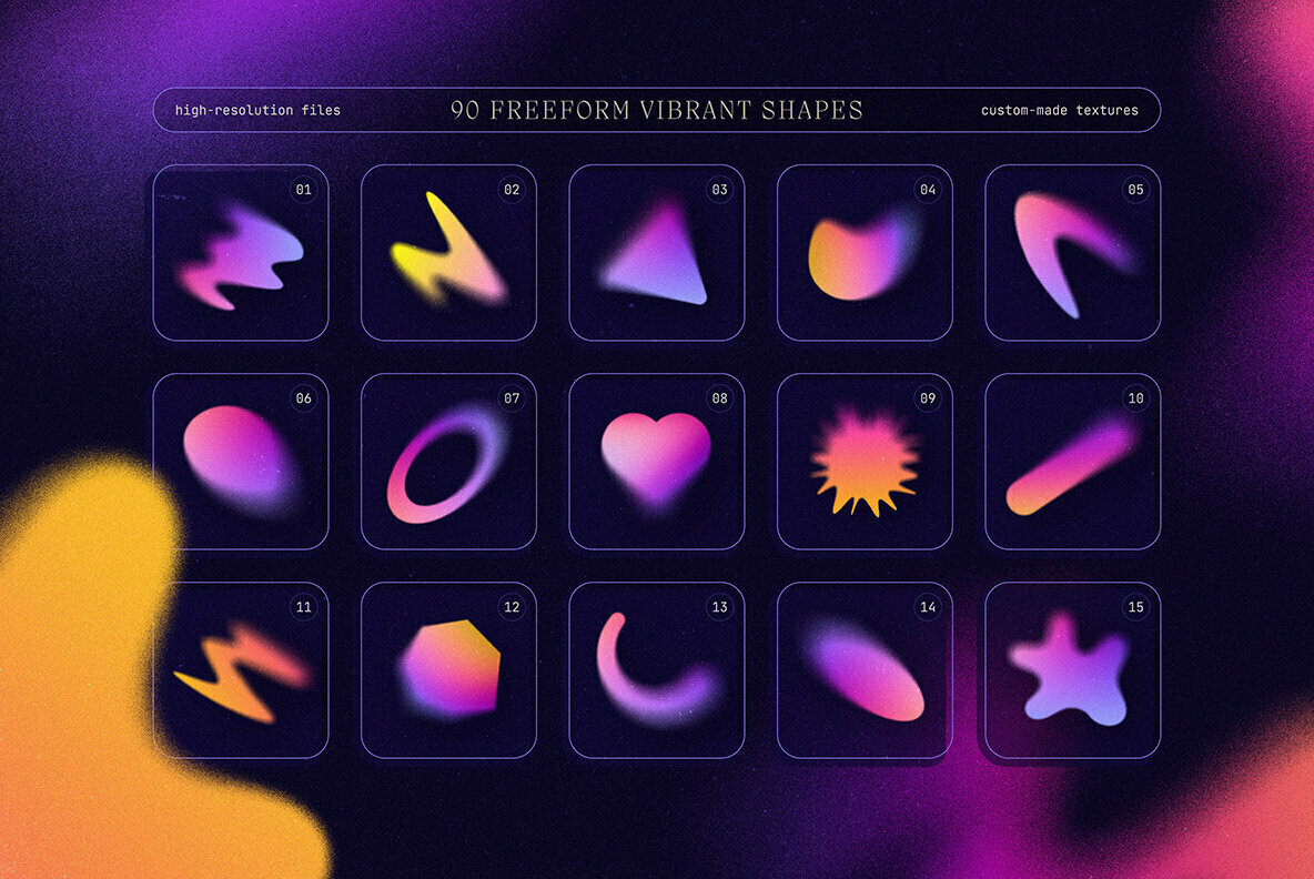 Blurry Gradient Shapes Collection 3