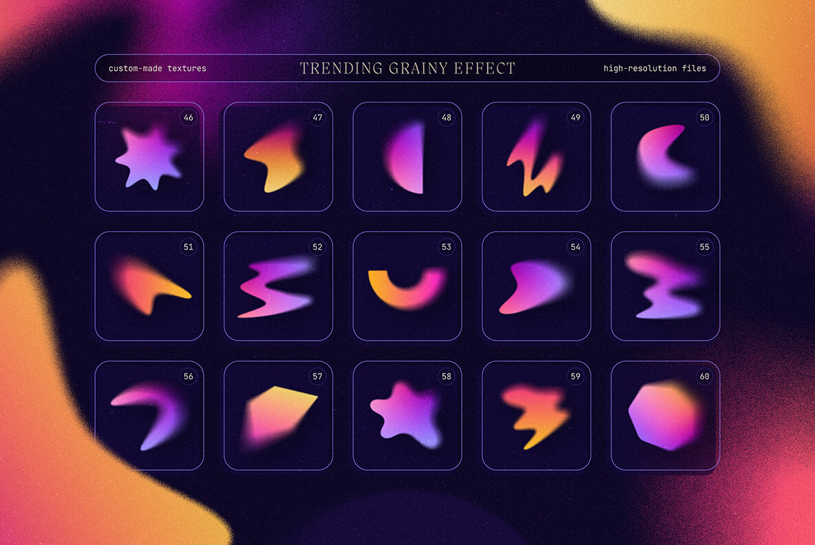 Blurry Gradient Shapes Collection 6