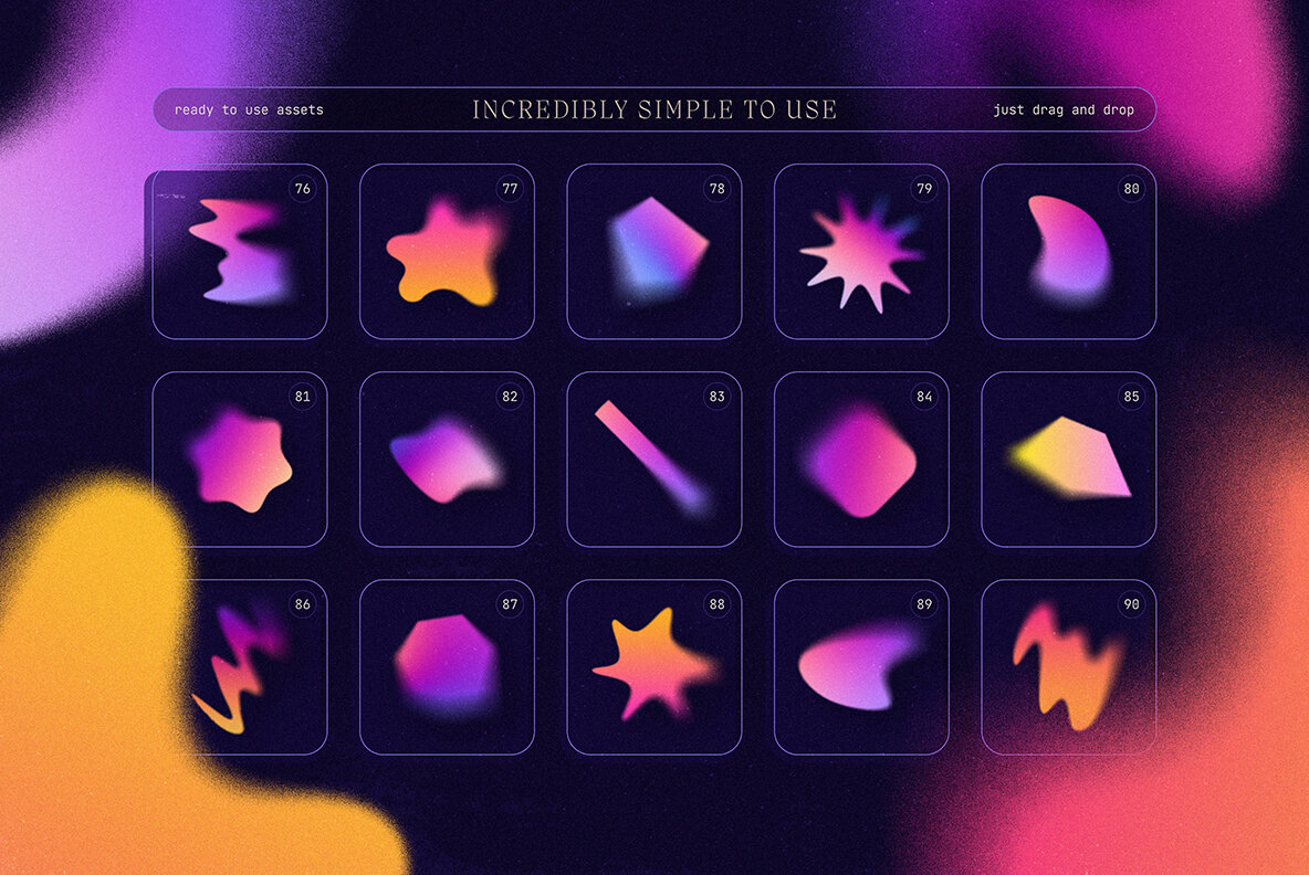 Blurry Gradient Shapes Collection 8