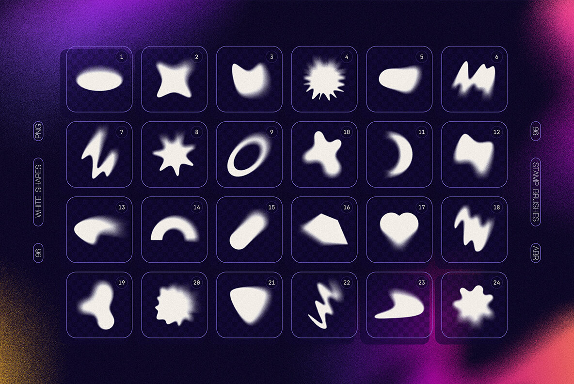 Blurry Gradient Shapes Collection 10