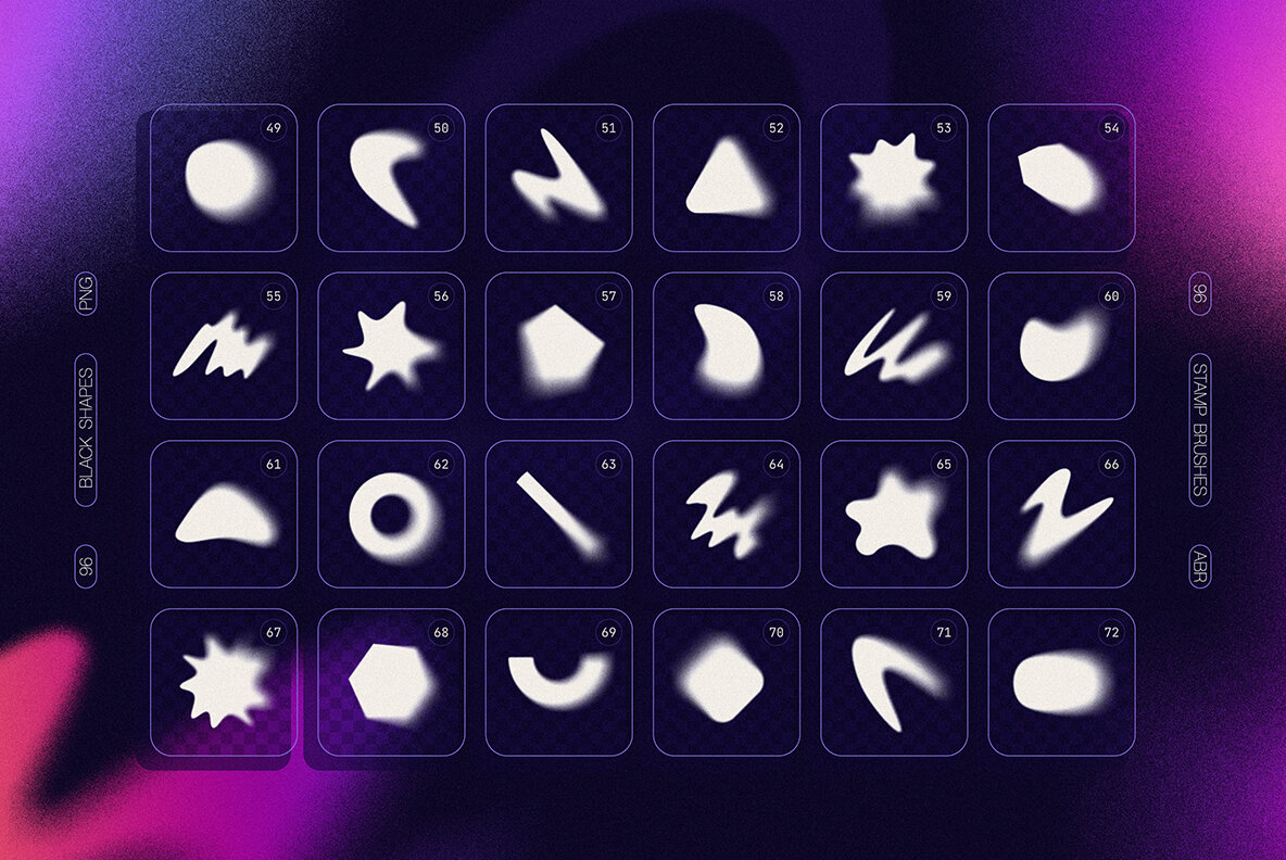 Blurry Gradient Shapes Collection 12