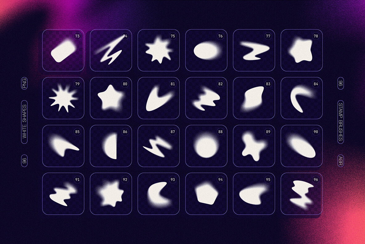 Blurry Gradient Shapes Collection 13