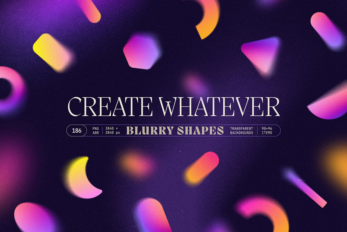 Blurry Gradient Shapes Collection 15