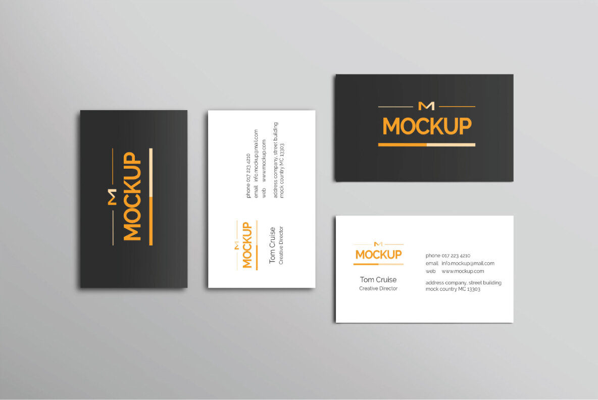 6 Style Business Card Mockups 8