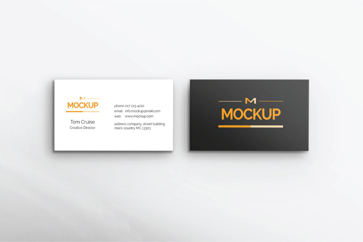 6 Style Business Card Mockups 9