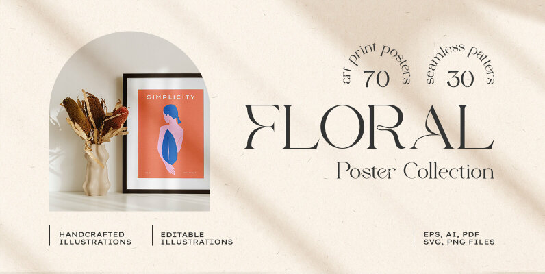 Abstract Floral Poster Collection