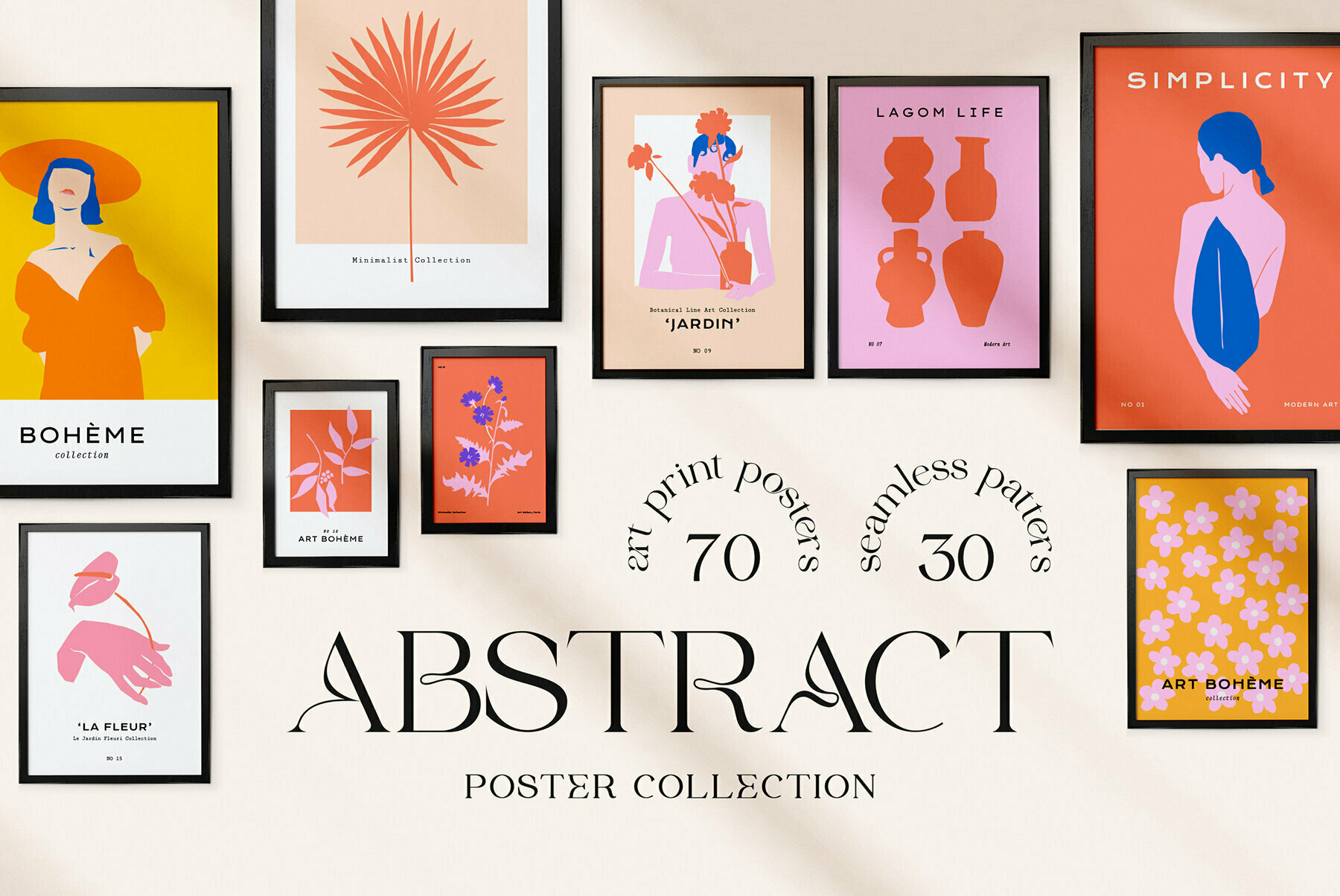 Abstract Floral Poster Collection 1