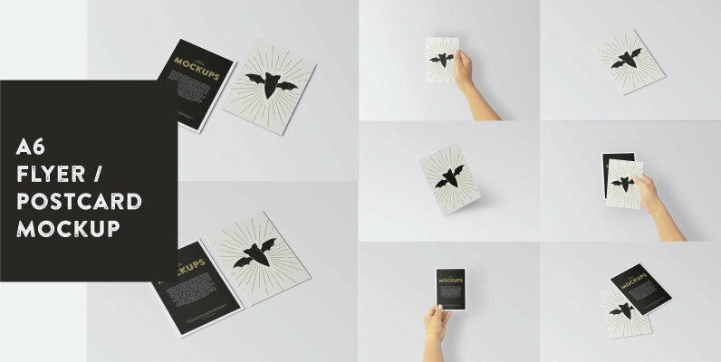 A6 Flyer Postcard Mockup