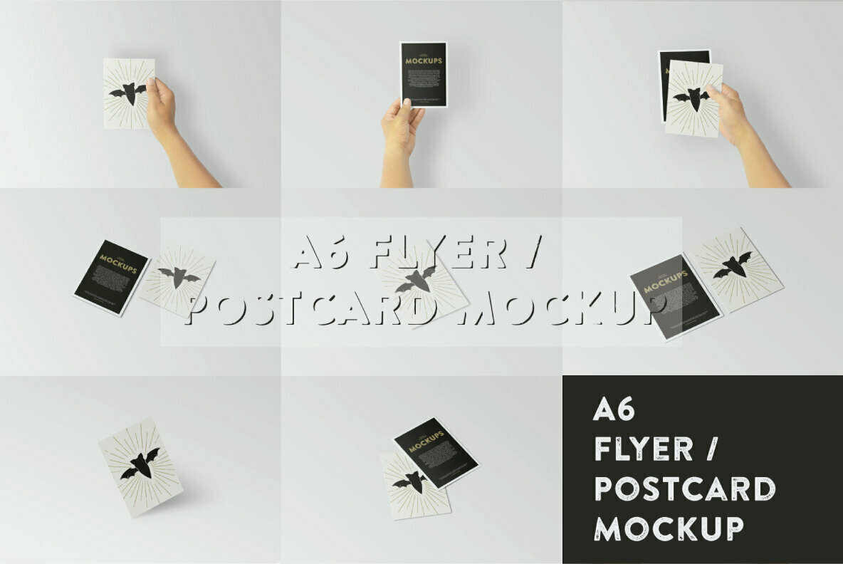 A6 Flyer Postcard Mockup 1