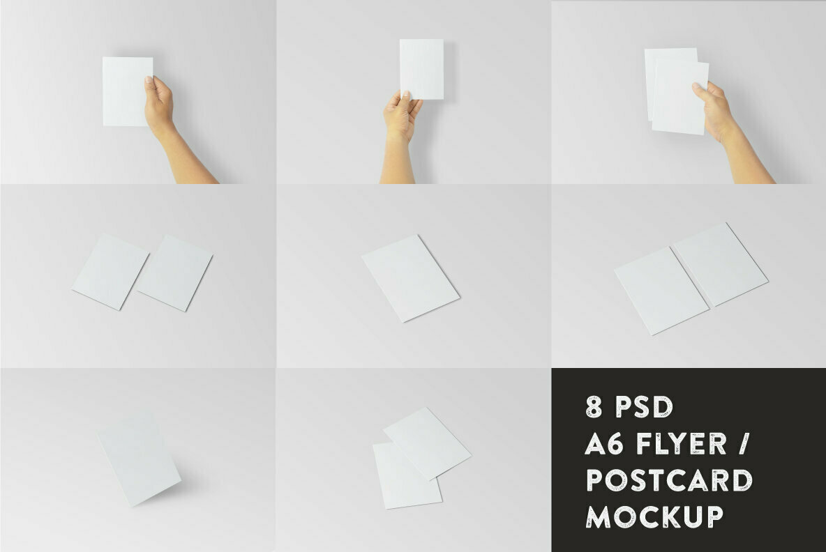 A6 Flyer Postcard Mockup 2