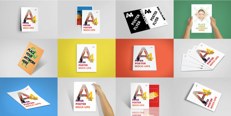 A4 Poster Flyer Mockups