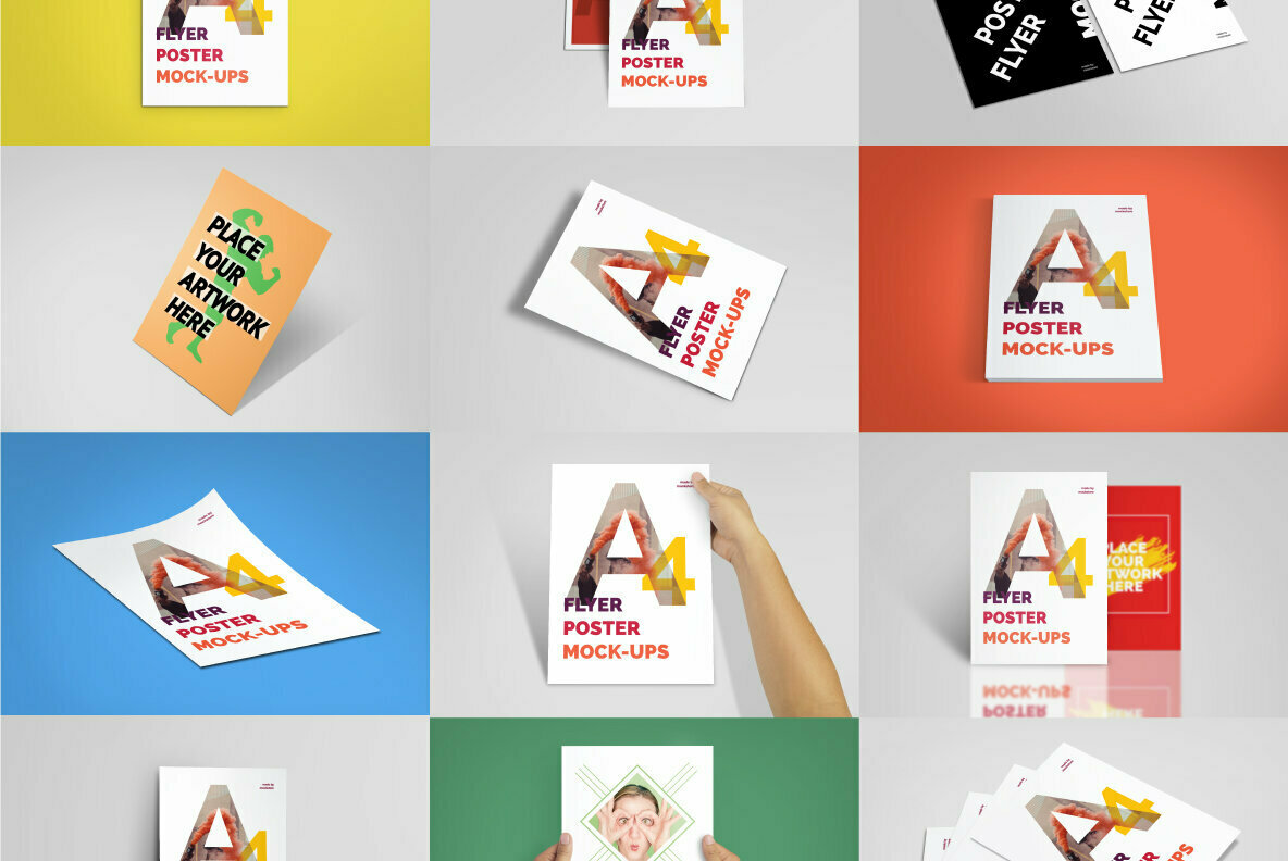 A4 Poster Flyer Mockups 1
